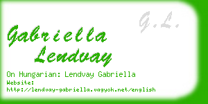 gabriella lendvay business card